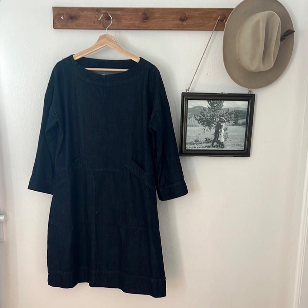 Elegant Dark Denim Dress